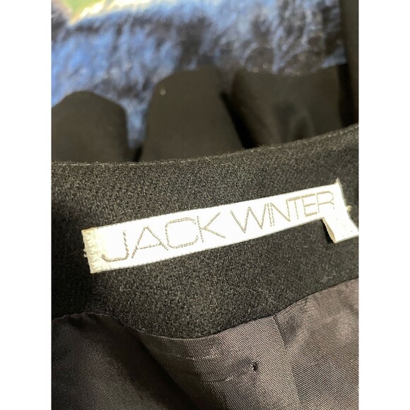 JACK WINTER Women Blazer Suit Jacket Black W/Gold Buttons Collarless - Picture 8 of 9